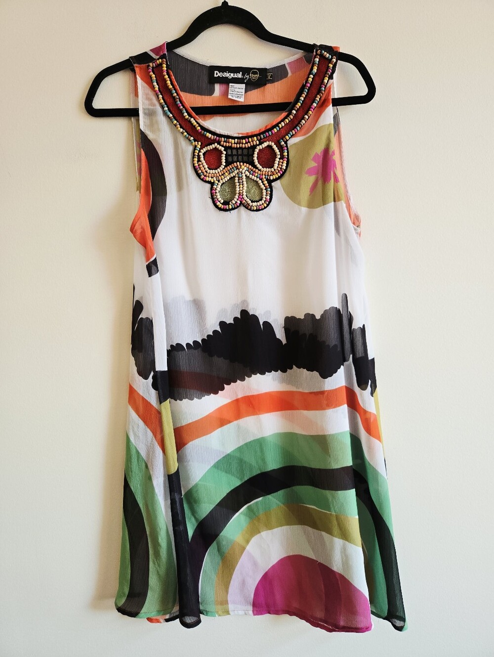 DESIGUAL BY CHRISTIAN LACROIX | US M/L Beaded Mini Dress | multicolour